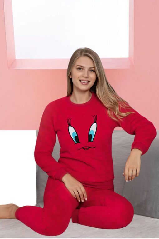 Πιτζάμα Γυναικεία Fleece W8170 - ΚΟΚΚΙΝΟ, XL - Image 2