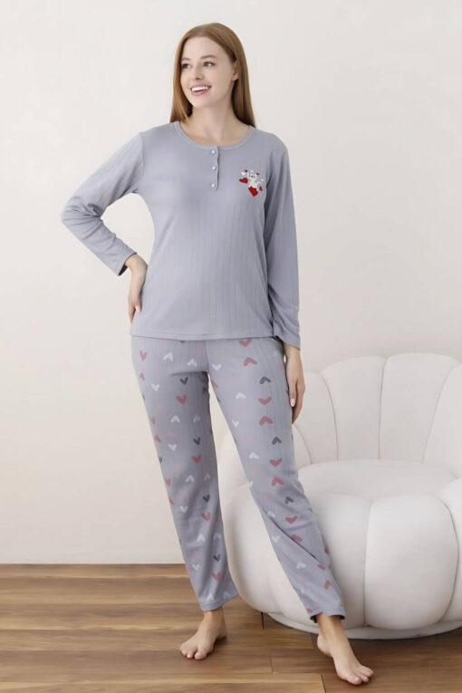 Πιτζάμα Γυναικεία Homewear 5020 - ΓΚΡΙ, XXL - Image 3