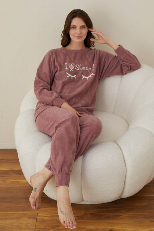 Πιτζάμα Γυναικεία Homewear I love Sleep W01018 - ΣΑΠΙΟ ΜΗΛΟ, XXL - Image 5