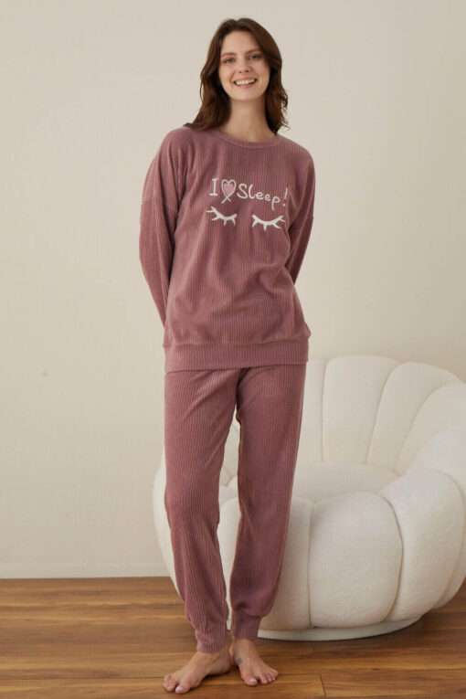 Πιτζάμα Γυναικεία Homewear I love Sleep W01018 - ΣΑΠΙΟ ΜΗΛΟ, XXL - Image 2