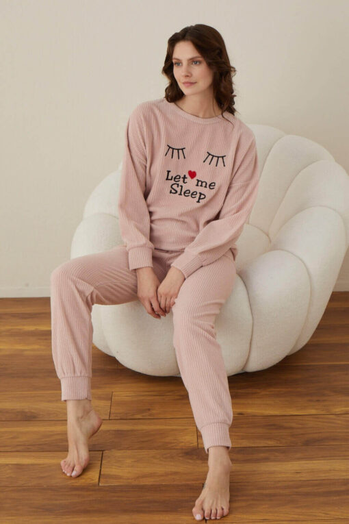 Πιτζάμα Γυναικεία Homewear Let Me Sleep W01011 - ΣΟΜΟΝ, XL - Image 4