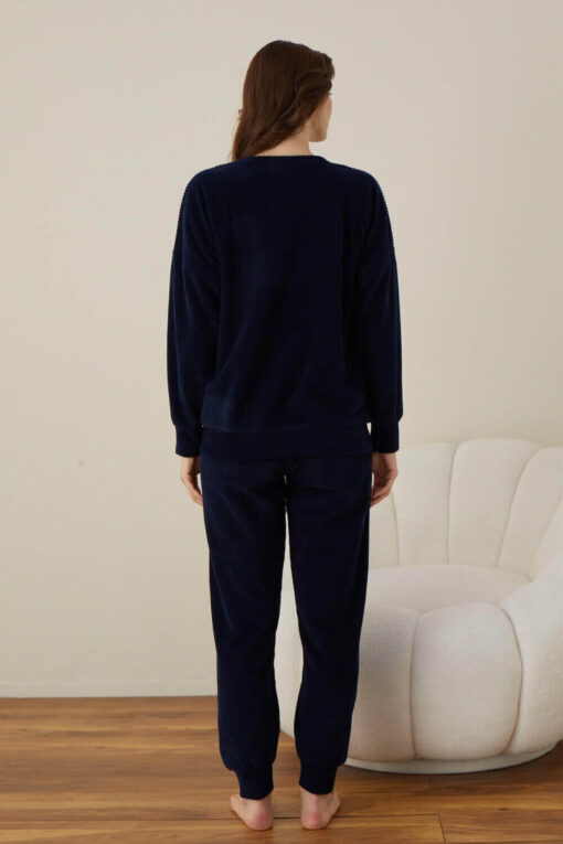 Πιτζάμα Γυναικεία Homewear Not Today W01017 - ΜΠΛΕ ΣΚΟΥΡΟ, S-M - Image 4