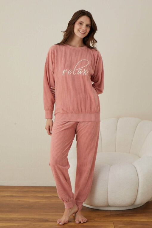 Πιτζάμα Γυναικεία Homewear Relax W01015 - ΣΟΜΟΝ, S-M - Image 5