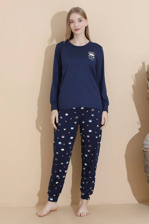 Πιτζάμα Γυναικεία Homewear Sendy 8007 - ΜΠΛΕ, S-M - Image 6