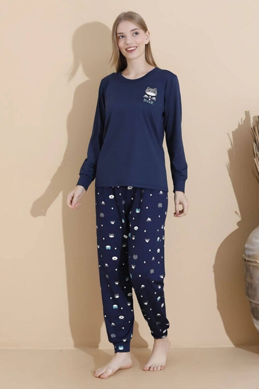 Πιτζάμα Γυναικεία Homewear Sendy 8007 - ΜΠΛΕ, S-M - Image 2