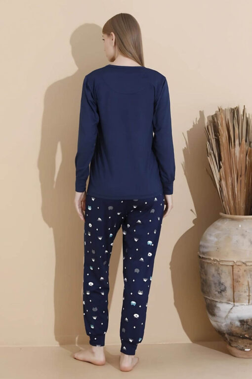 Πιτζάμα Γυναικεία Homewear Sendy 8007 - ΜΠΛΕ, S-M - Image 5