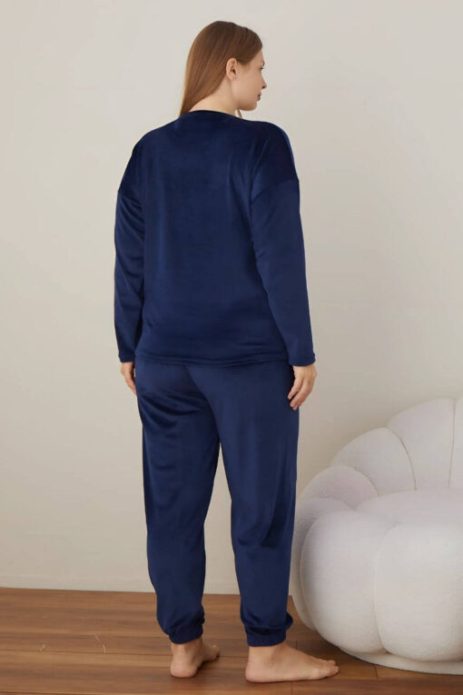 Πιτζάμα Γυναικεία Homewear Βελουτέ 3120 - ΜΠΛΕ, XL - Image 5