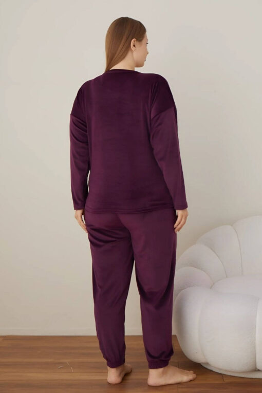 Πιτζάμα Γυναικεία Homewear Βελουτέ 3123 - ΜΩΒ, XL - Image 5
