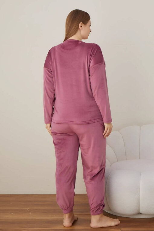 Πιτζάμα Γυναικεία Homewear Βελουτέ 3124 - ΤΡΙΑΝΤΑΦΥΛΛΙ, XXL - Image 5
