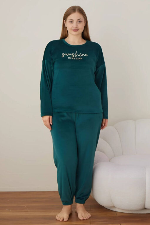 Πιτζάμα Γυναικεία Homewear Βελουτέ 3126 - ΚΥΠΑΡΙΣΣΙ, 4XL - Image 6