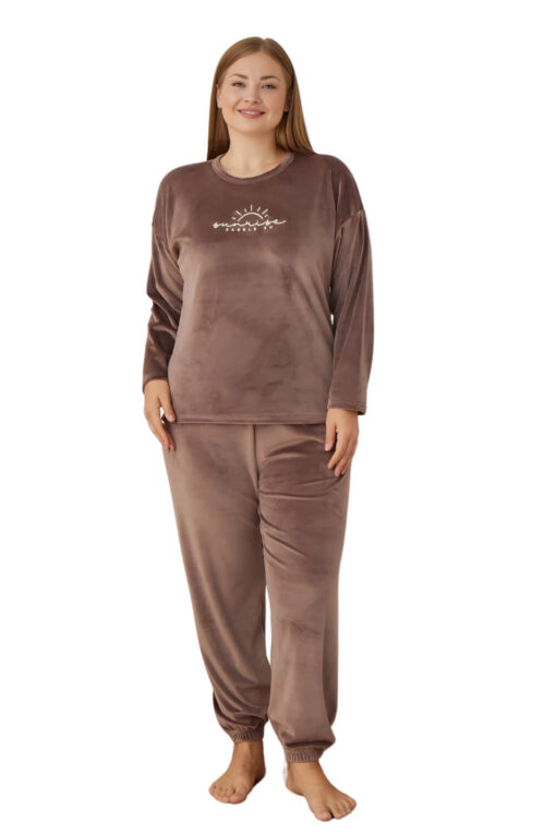 Πιτζάμα Γυναικεία Homewear Βελουτέ 5100 - ΜΟΚΑ, XL