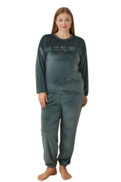 Πιτζάμα Γυναικεία Homewear Βελουτέ 5101 - ΚΥΠΑΡΙΣΣΙ, XL