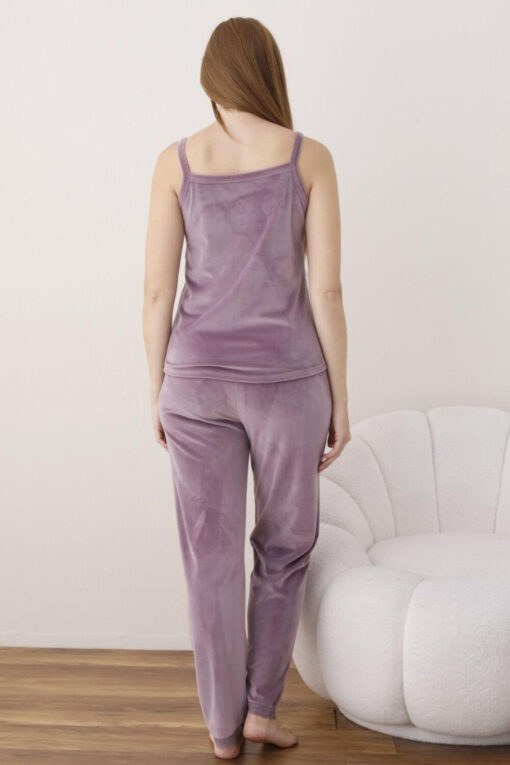 Πιτζάμα Γυναικεία Homewear Βελουτέ Σετ 3Pack 03054 - ΛΙΛΑ, XL - Image 5