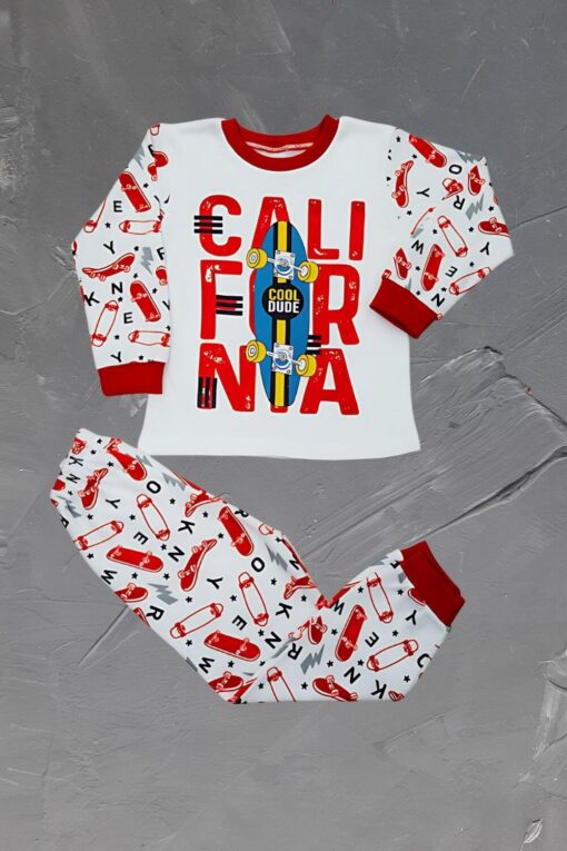 Πιτζάμα Παιδική Cool Skateboard Kid L3195 - ΚΟΚΚΙΝΟ, 4 Ετών - Image 4