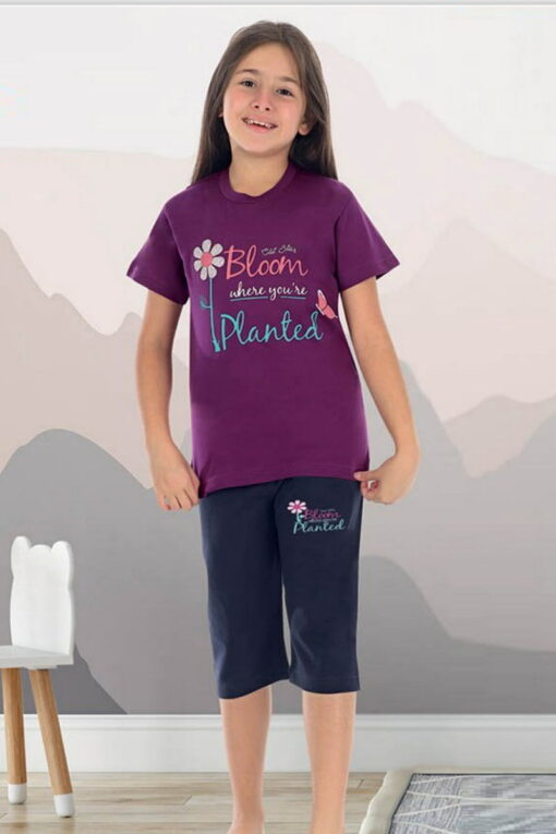 Πιτζάμα Παιδική Flowery Girl W4299 - ΜΩΒ, 15-16 - Image 2