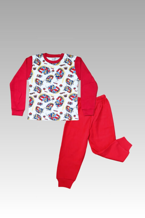 Πιτζάμα Παιδική Για Αγόρι Baby Car Q16069 - ΚΟΚΚΙΝΟ, 10 Ετών - Image 4