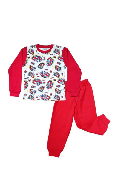 Πιτζάμα Παιδική Για Αγόρι Baby Car Q16069 - ΚΟΚΚΙΝΟ, 10 Ετών