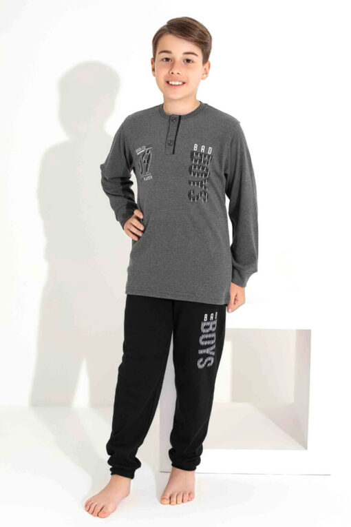 Πιτζάμα Παιδική Για Αγόρι Homewear Bad Boys J3708 - ΓΚΡΙ, 14 Ετών - Image 3