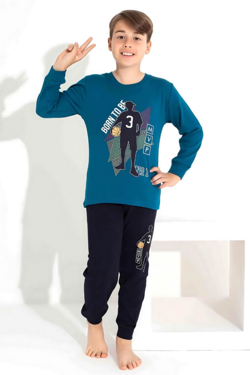 Πιτζάμα Παιδική Για Αγόρι Homewear Born R7313 - ΠΕΤΡΟΛ, 12 Ετών - Image 3