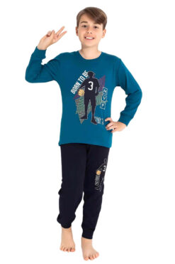 Πιτζάμα Παιδική Για Αγόρι Homewear Born R7313 - ΠΕΤΡΟΛ, 11 Ετών