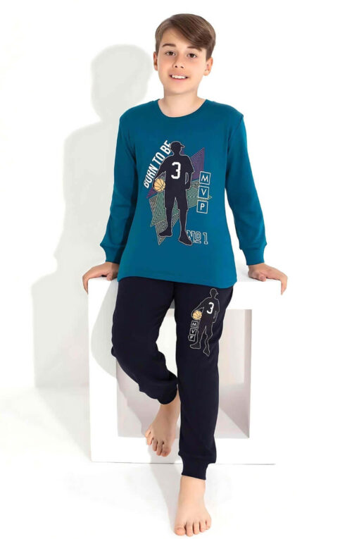 Πιτζάμα Παιδική Για Αγόρι Homewear Born R7313 - ΠΕΤΡΟΛ, 12 Ετών - Image 2
