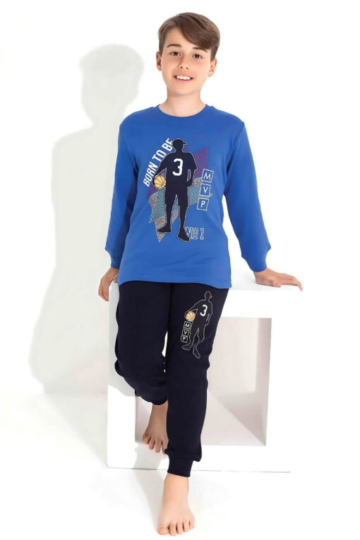 Πιτζάμα Παιδική Για Αγόρι Homewear Born W7313 - ΡΟΥΑ, 12 Ετών - Image 2