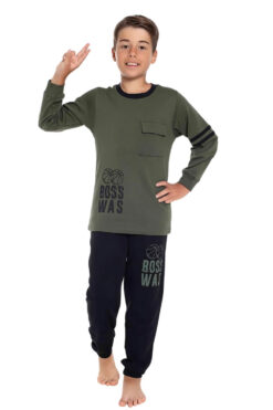 Πιτζάμα Παιδική Για Αγόρι Homewear Boss W3714 - ΛΑΔΙ, 11 Ετών