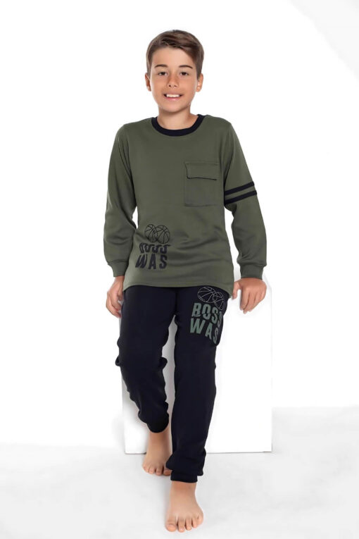 Πιτζάμα Παιδική Για Αγόρι Homewear Boss W3714 - ΛΑΔΙ, 11 Ετών - Image 2