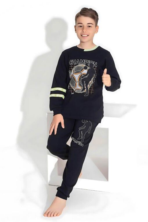 Πιτζάμα Παιδική Για Αγόρι Homewear Champion R3724 - ΜΑΥΡΟ, 3 Ετών - Image 2