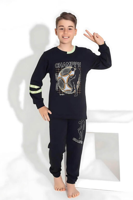 Πιτζάμα Παιδική Για Αγόρι Homewear Champion R3724 - ΜΑΥΡΟ, 3 Ετών - Image 3