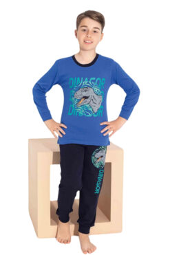 Πιτζάμα Παιδική Για Αγόρι Homewear Dinosaur C7302 - ΜΠΛΕ, 5 Ετών