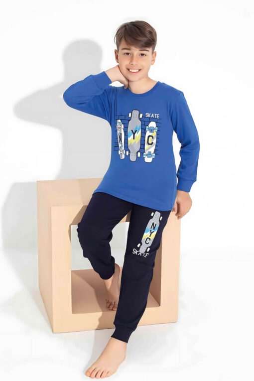Πιτζάμα Παιδική Για Αγόρι Homewear Skate D7301 - ΡΟΥΑ, 7 Ετών - Image 2