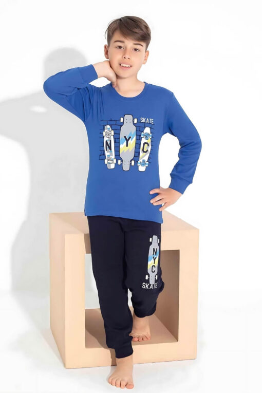 Πιτζάμα Παιδική Για Αγόρι Homewear Skate D7301 - ΡΟΥΑ, 7 Ετών - Image 3