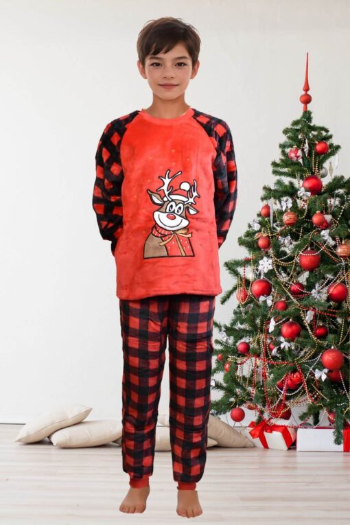 Πιτζάμα Παιδική Ρούντολφ Fleece R1240 - ΚΟΚΚΙΝΟ, 9-10 Ετών - Image 2