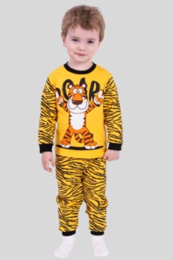 Πιτζάμα Παιδική Tiger Unisex 1480 - ΚΙΤΡΙΝΟ, 1 Ετών