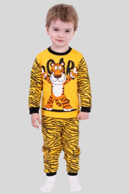 Πιτζάμα Παιδική Tiger Unisex 1480 - ΚΙΤΡΙΝΟ, 1 Ετών