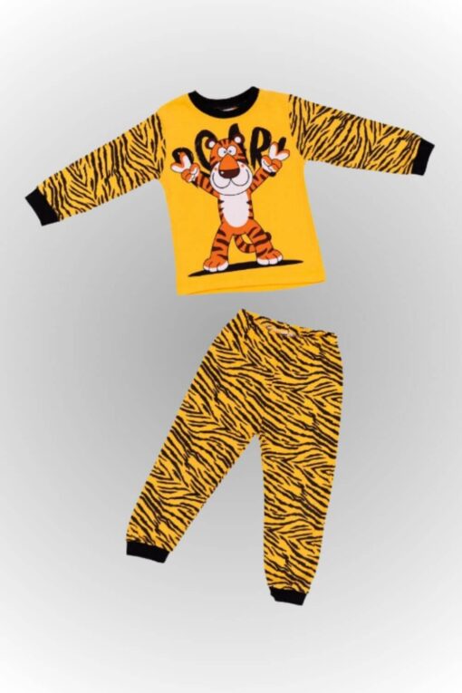 Πιτζάμα Παιδική Tiger Unisex 1480 - ΚΙΤΡΙΝΟ, 1 Ετών - Image 4