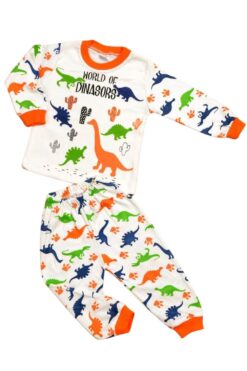 Πιτζάμα Παιδική World Of Dinasors W1625 - ΠΟΡΤΟΚΑΛΙ, 1 Ετών