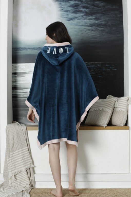 Ρόμπα Κάπα με Κουκούλα Fleece 13603 - ΠΕΤΡΟΛ, S-M - Image 4