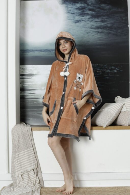 Ρόμπα Κάπα με Κουκούλα Fleece 13612 - ΤΕΡΑΚΟΤΑ, L-XL - Image 3