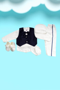 Alternative view of Σετ Δώρου Για Νεογέννητο 5 τμχ. 2009 - ΜΠΛΕ-ΛΕΥΚΟ, 0-3 Μηνών