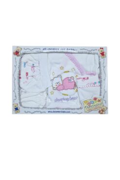 Σετ Δώρου για Νεογέννητο Sleeping Bear 5 τμχ F0010 - ΡΟΖ, 0-3 Μηνών