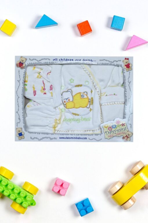 Σετ Δώρου για Νεογέννητο Sleeping Bear 5 τμχ G0010 - ΚΙΤΡΙΝΟ, 0-3 Μηνών - Image 3