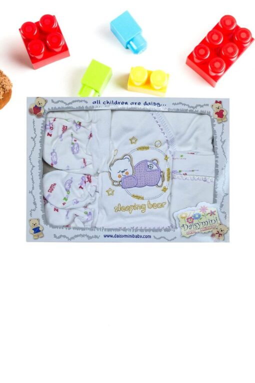 Σετ Δώρου για Νεογέννητο Sleeping Bear 5 τμχ L0010 - ΛΙΛΑ, 0-3 Μηνών - Image 3