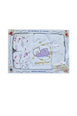 Σετ Δώρου για Νεογέννητο Sleeping Bear 5 τμχ L0010 - ΛΙΛΑ, 0-3 Μηνών