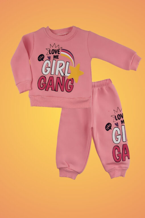 Σετ Παιδική Φόρμα Girl Gang R3512 - ΡΟΖ, 1 Ετών - Image 5