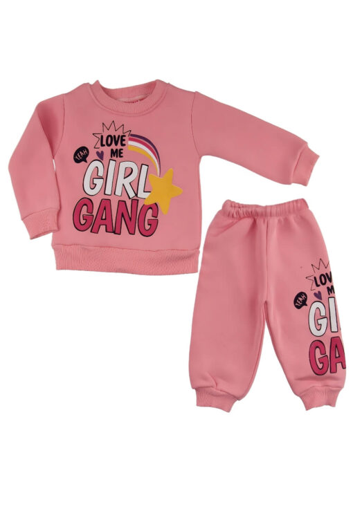 Σετ Παιδική Φόρμα Girl Gang R3512 - ΡΟΖ, 1 Ετών - Image 4