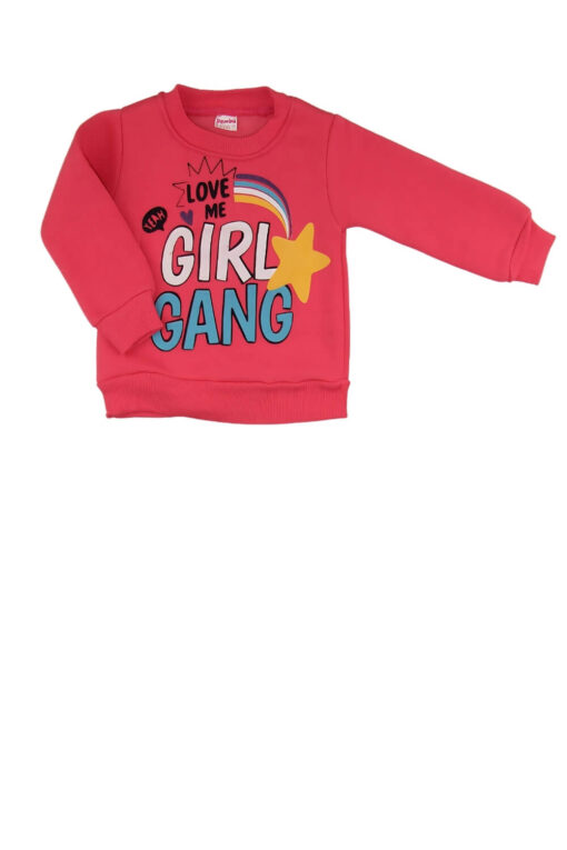 Σετ Παιδική Φόρμα Girl Gang W3512 - ΚΟΡΑΛΙ, 9-12 Μηνών - Image 2