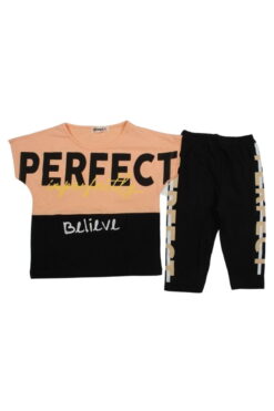 Σετ Παιδικό Μπλουζάκι Παντελονάκι Miss Perfect R0441 - ΣΟΜΟΝ, 4 Ετών