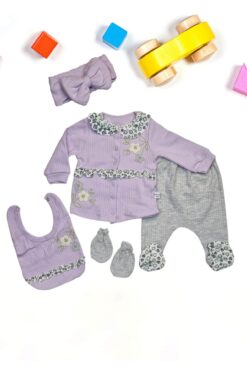 Alternative view of Βρεφικό Σετ για Κορίτσι 5 τ.μ.χ 5803 - ΠΟΛΥΧΡΩΜΟ, 0-3 Μηνών